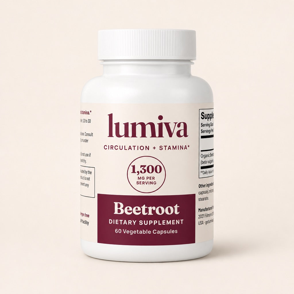 Lumiva Beetroot Capsules bottle